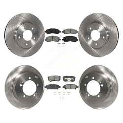 Front Rear Disc Brake Rotors And Semi-Metallic Pads Kit For Mitsubishi Lancer K8S-100964