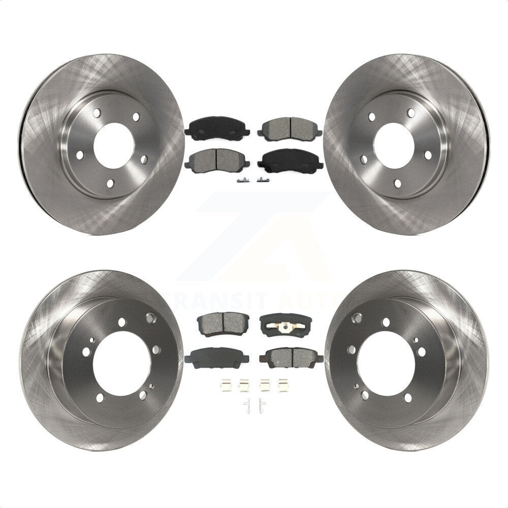 Front Rear Disc Brake Rotors And Semi-Metallic Pads Kit For Mitsubishi Lancer K8S-100964 by Transit Auto