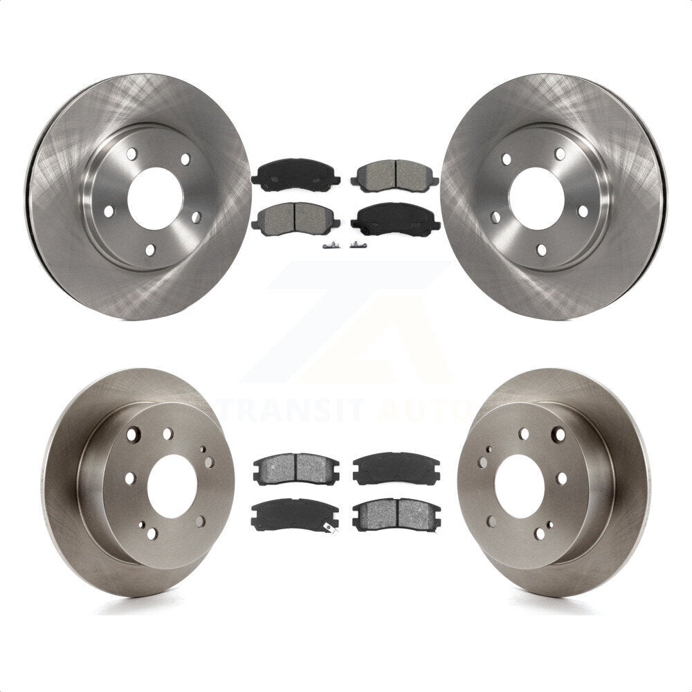 Front Rear Disc Brake Rotors And Semi-Metallic Pads Kit For 2004-2006 Mitsubishi Galant 2.4L K8S-100966 by Transit Auto