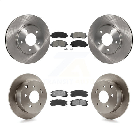 Front Rear Disc Brake Rotors And Semi-Metallic Pads Kit For 2004-2006 Mitsubishi Galant 2.4L K8S-100966 by Transit Auto