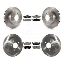 Front Rear Disc Brake Rotors And Semi-Metallic Pads Kit For Jeep Wrangler TJ rear brakes K8S-100967
