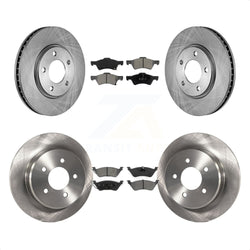 Front Rear Disc Brake Rotors And Semi-Metallic Pads Kit For Dodge Grand Caravan Chrysler Town & Country Voyager K8S-100974