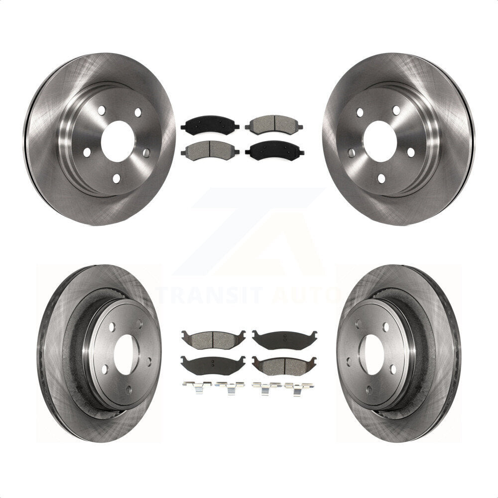 Front Rear Disc Brake Rotors And Semi-Metallic Pads Kit For Ram 1500 Dodge Classic Durango Chrysler Aspen K8S-100975 by Transit Auto