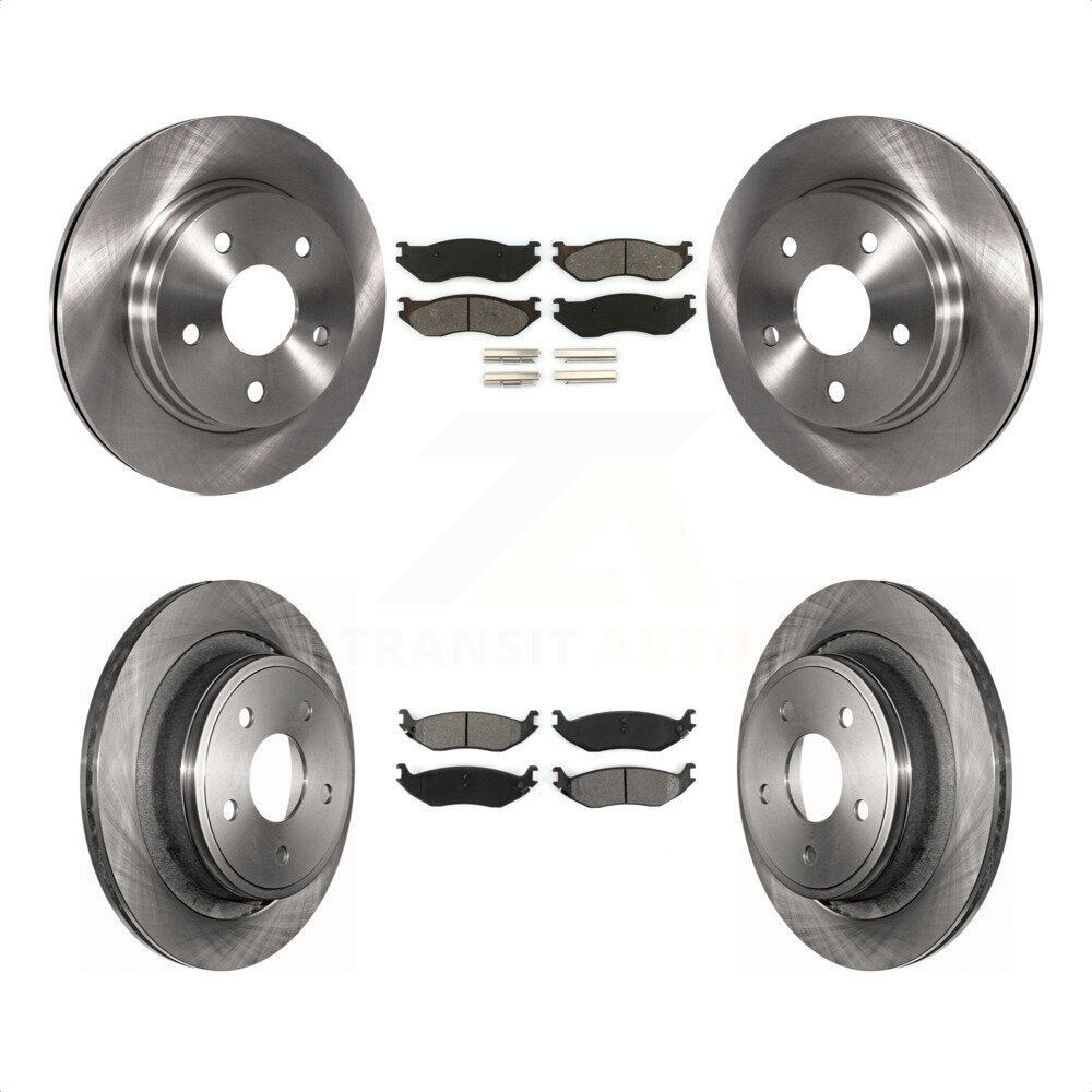 Front Rear Disc Brake Rotors And Semi-Metallic Pads Kit For Dodge Ram 1500 K8S-100976 by Transit Auto