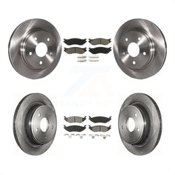 Front Rear Disc Brake Rotors And Semi-Metallic Pads Kit For Dodge Durango Ram 1500 K8S-100977