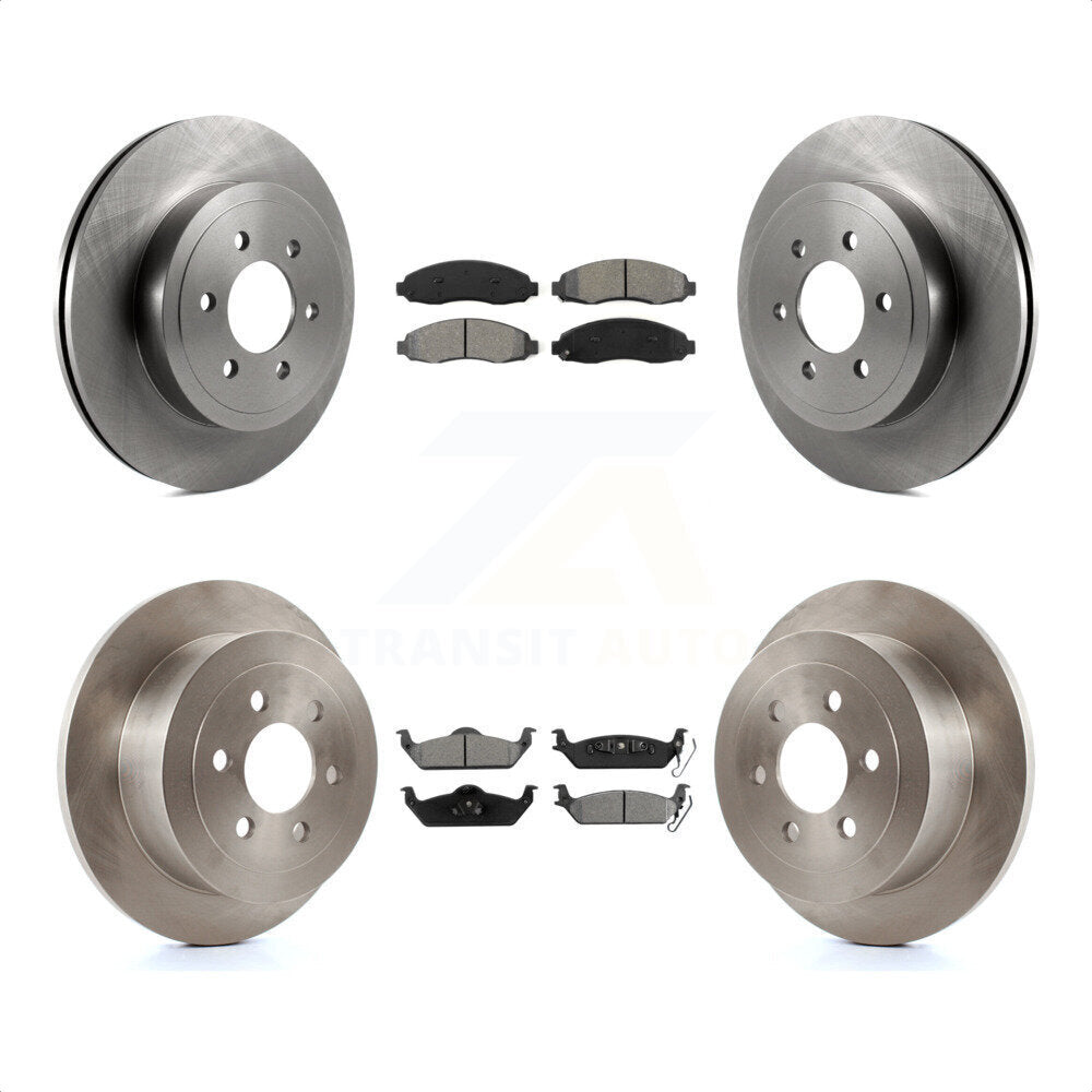 Front Rear Disc Brake Rotors And Semi-Metallic Pads Kit For 2003-2004 Dodge Dakota K8S-100983 by Transit Auto