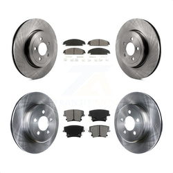 Front Rear Disc Brake Rotors And Semi-Metallic Pads Kit For Dodge Charger Chrysler 300 Challenger Magnum K8S-100988