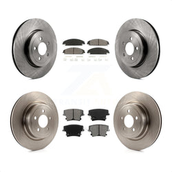 Front Rear Disc Brake Rotors And Semi-Metallic Pads Kit For Dodge Charger With Police Package K8S-100989