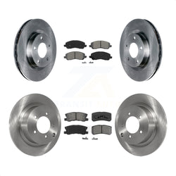 Front Rear Disc Brake Rotors And Semi-Metallic Pads Kit For Jeep Patriot Compass Chrysler Dodge Avenger Sebring Mitsubishi Lancer 200 Outlander Sport RVR K8S-100997