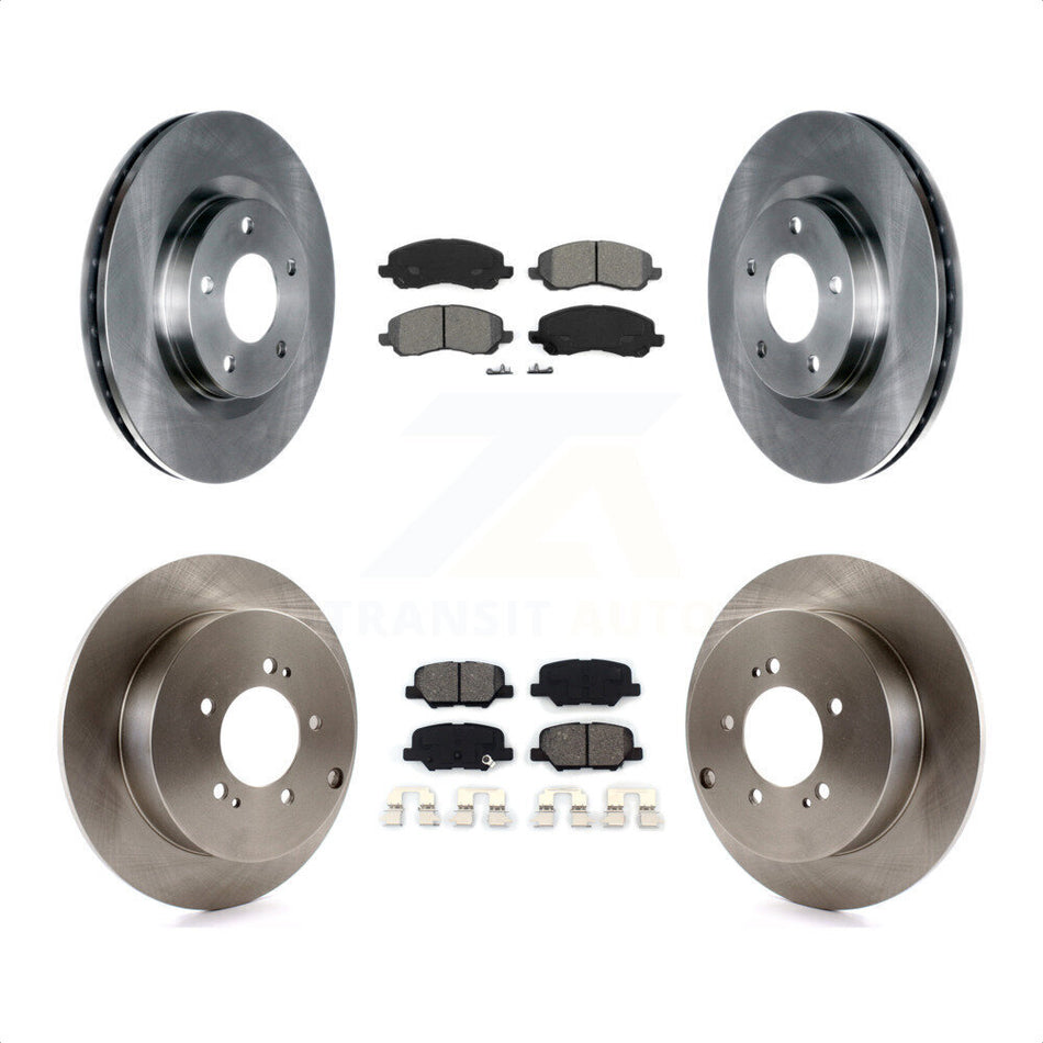 Front Rear Disc Brake Rotors And Semi-Metallic Pads Kit For 2013 Mitsubishi Outlander 3.0L K8S-100998 by Transit Auto