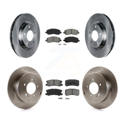 Front Rear Disc Brake Rotors And Semi-Metallic Pads Kit For Mitsubishi Outlander K8S-100999