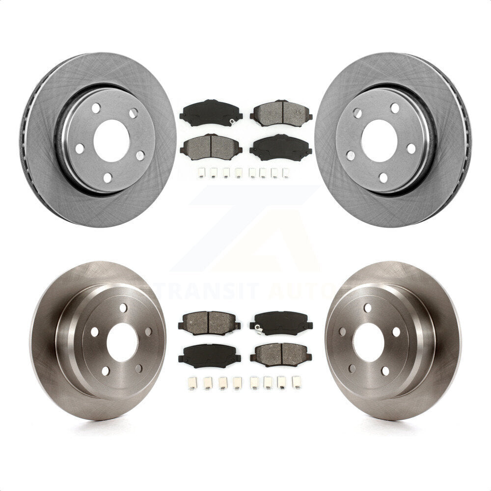 Front Rear Disc Brake Rotors And Semi-Metallic Pads Kit For Jeep Wrangler JK K8S-101001 by Transit Auto