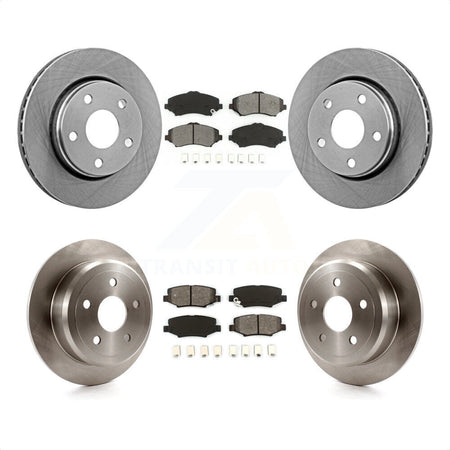 Front Rear Disc Brake Rotors And Semi-Metallic Pads Kit For Jeep Wrangler JK K8S-101001 by Transit Auto