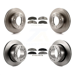 Front Rear Disc Brake Rotors And Semi-Metallic Pads Kit For Ram 2500 3500 1500 Dodge K8S-101006