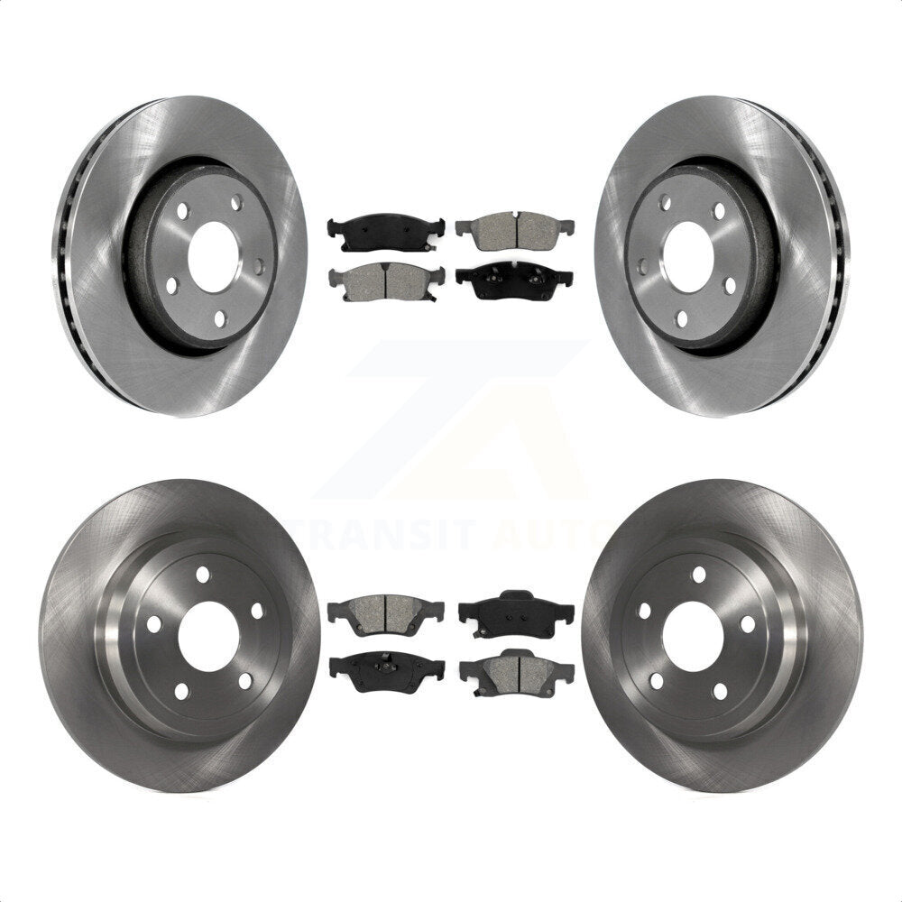 Front Rear Disc Brake Rotors And Semi-Metallic Pads Kit For Dodge Durango K8S-101008 by Transit Auto