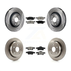 Front Rear Disc Brake Rotors And Semi-Metallic Pads Kit For Dodge Durango Jeep Grand Cherokee WK K8S-101010