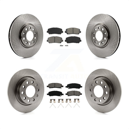 Front Rear Disc Brake Rotors And Semi-Metallic Pads Kit For 2013-2016 Dodge Dart K8S-101014 by Transit Auto