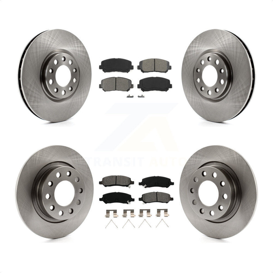 Front Rear Disc Brake Rotors And Semi-Metallic Pads Kit For 2013-2016 Dodge Dart K8S-101014 by Transit Auto