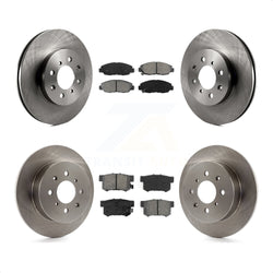 Front Rear Disc Brake Rotors And Semi-Metallic Pads Kit For Honda Civic Acura EL K8S-101027