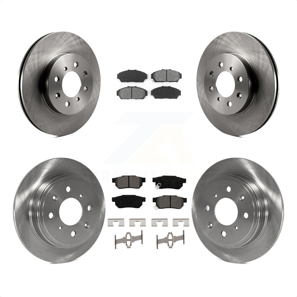 Front Rear Disc Brake Rotors And Semi-Metallic Pads Kit For Acura Integra Honda Civic K8S-101028 by Transit Auto