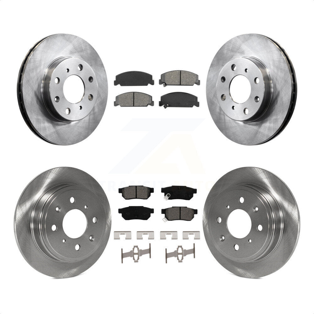 Front Rear Disc Brake Rotors And Semi-Metallic Pads Kit For Honda Civic del Sol K8S-101031 by Transit Auto