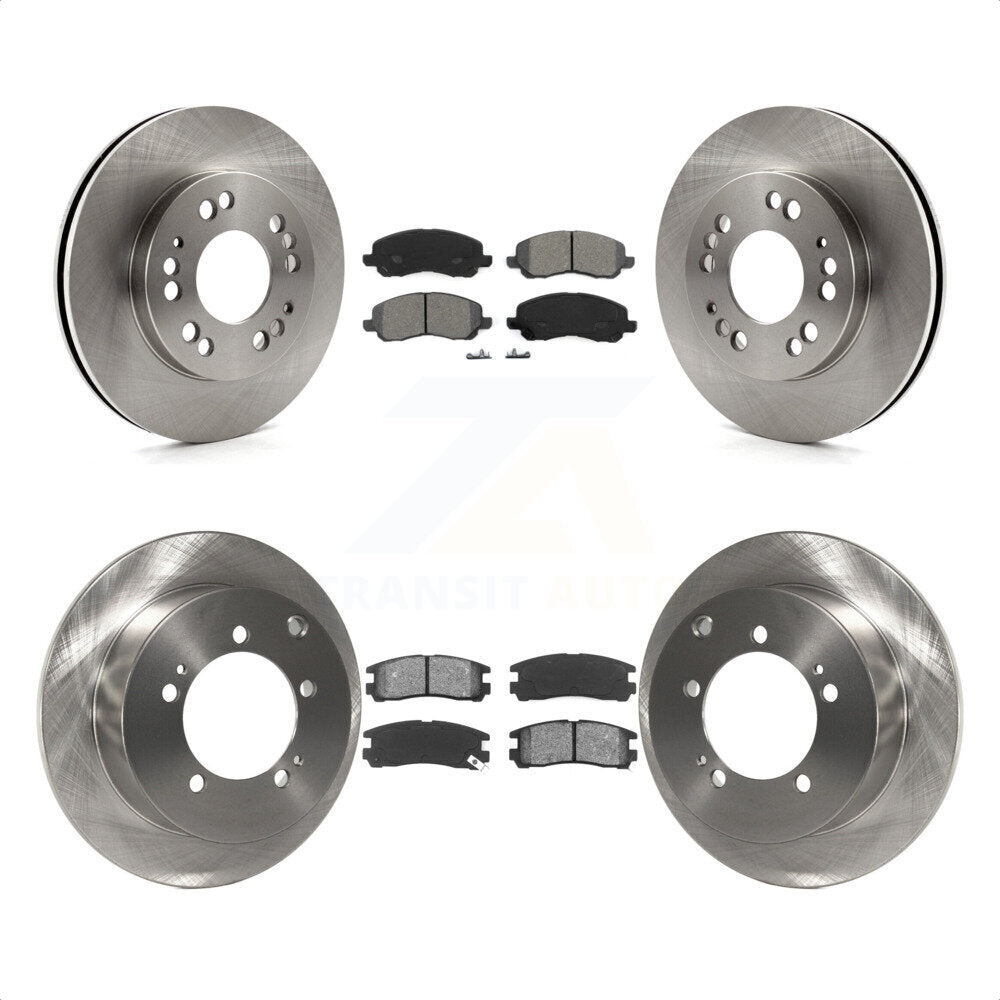 Front Rear Disc Brake Rotors And Semi-Metallic Pads Kit For 2001 Mitsubishi Eclipse 2.4L From 06 01 K8S-101037 by Transit Auto