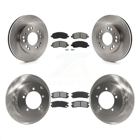 Front Rear Disc Brake Rotors And Semi-Metallic Pads Kit For 2001 Mitsubishi Eclipse 2.4L From 06 01 K8S-101037 by Transit Auto