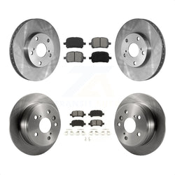 Front Rear Disc Brake Rotors And Semi-Metallic Pads Kit For Toyota Camry Solara K8S-101042