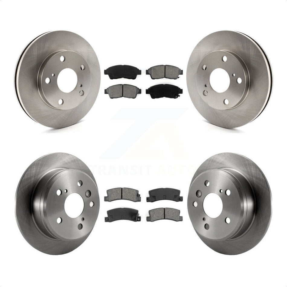 Front Rear Disc Brake Rotors And Semi-Metallic Pads Kit For Toyota Camry K8S-101048 by Transit Auto