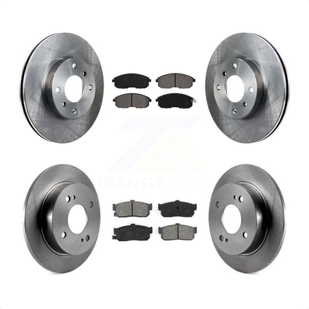 Front Rear Disc Brake Rotors And Semi-Metallic Pads Kit For Nissan Altima Sentra Infiniti G20 INFINITI K8S-101054 by Transit Auto