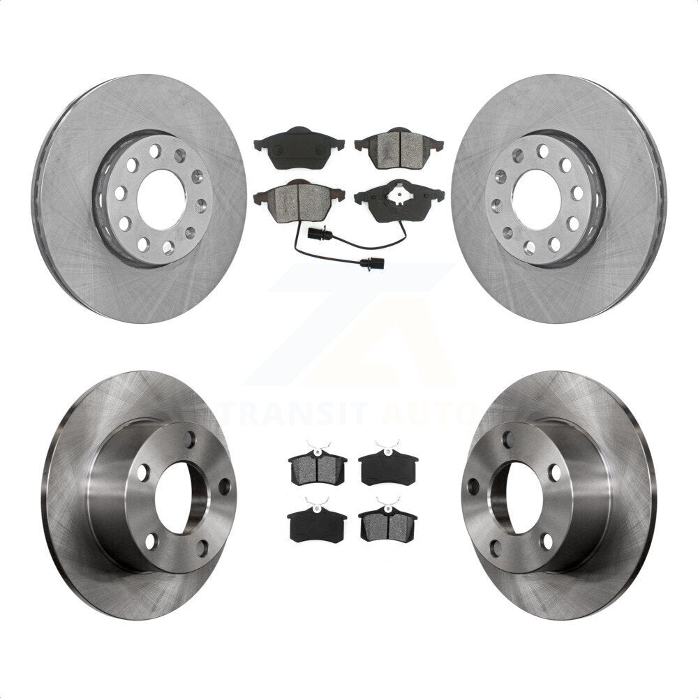 Front Rear Disc Brake Rotors And Semi-Metallic Pads Kit For Volkswagen Passat K8S-101058 by Transit Auto