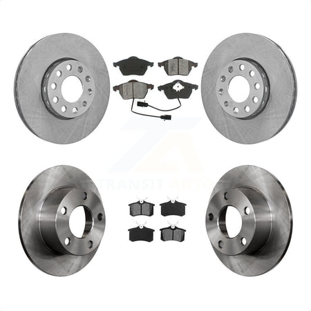 Front Rear Disc Brake Rotors And Semi-Metallic Pads Kit For Volkswagen Passat K8S-101058 by Transit Auto