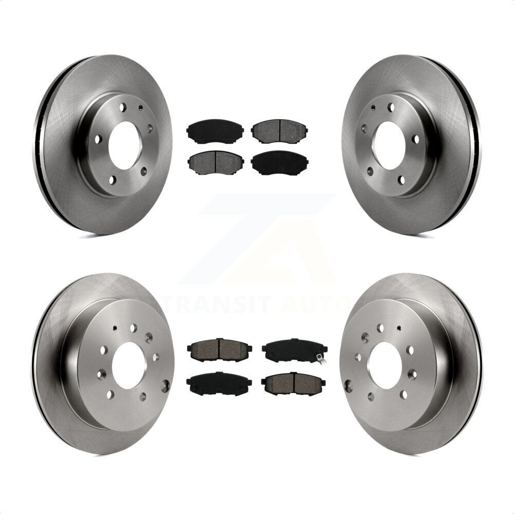 Front Rear Disc Brake Rotors And Semi-Metallic Pads Kit For 2004-2006 Mazda MPV K8S-101067 by Transit Auto