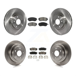 Front Rear Disc Brake Rotors And Semi-Metallic Pads Kit For Subaru Impreza Saab 9-2X K8S-101077