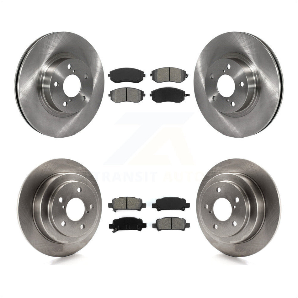 Front Rear Disc Brake Rotors And Semi-Metallic Pads Kit For 2002-2003 Subaru Impreza Outback RS TS K8S-101078 by Transit Auto