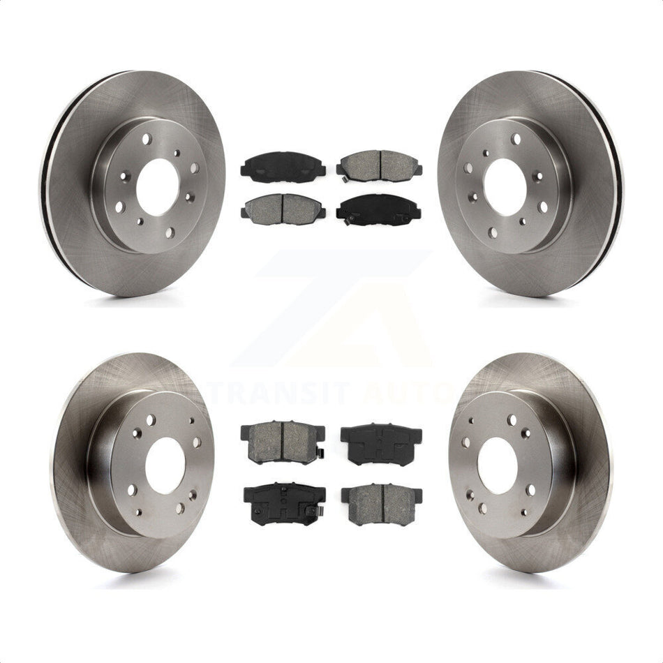 Front Rear Disc Brake Rotors And Semi-Metallic Pads Kit For 1998-2002 Honda Accord Sedan with 2.3L K8S-101084 by Transit Auto