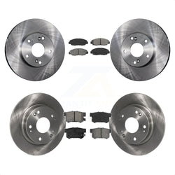 Front Rear Disc Brake Rotors And Semi-Metallic Pads Kit For 2014-2015 Honda Civic Touring K8S-101085