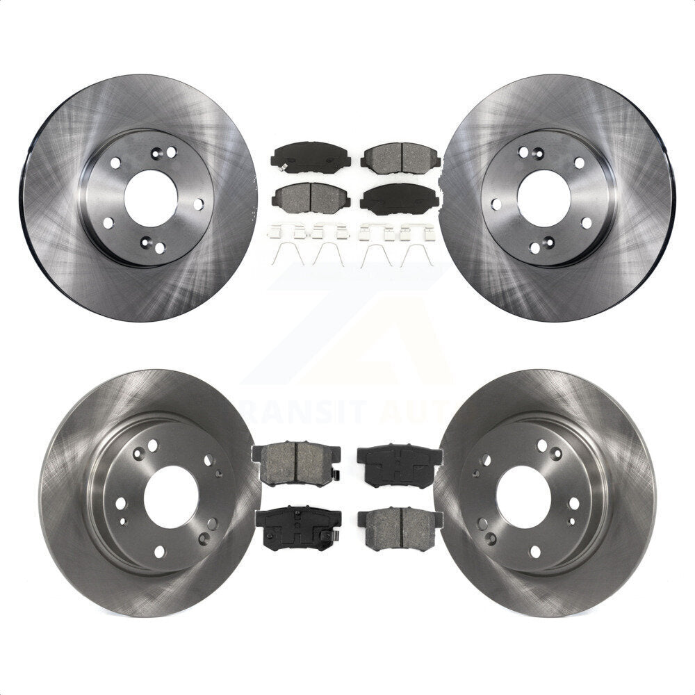 Front Rear Disc Brake Rotors And Semi-Metallic Pads Kit For Honda Civic Acura ILX K8S-101090 by Transit Auto