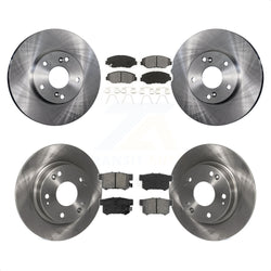 Front Rear Disc Brake Rotors And Semi-Metallic Pads Kit For Honda Civic Acura ILX K8S-101090