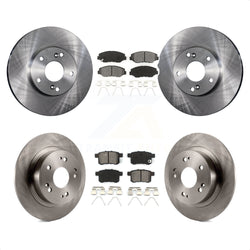 Front Rear Disc Brake Rotors And Semi-Metallic Pads Kit For Honda Accord K8S-101091