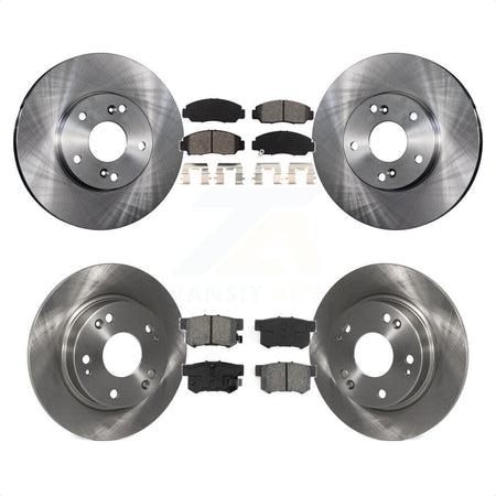 Front Rear Disc Brake Rotors And Semi-Metallic Pads Kit For Acura CSX K8S-101094 by Transit Auto