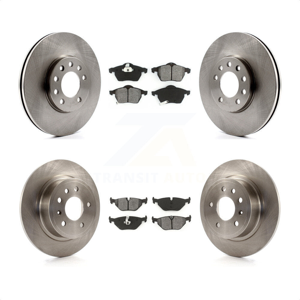 Front Rear Disc Brake Rotors And Semi-Metallic Pads Kit For Saab 9-5 K8S-101096 by Transit Auto