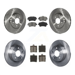 Front Rear Disc Brake Rotors And Semi-Metallic Pads Kit For Mercedes-Benz SLK280 SLK300 K8S-101100