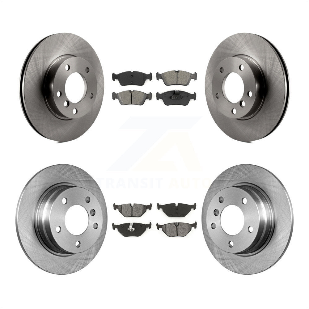 Front Rear Disc Brake Rotors And Semi-Metallic Pads Kit For BMW 328i 318i 323is 328is 318is K8S-101106 by Transit Auto