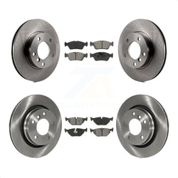 Front Rear Disc Brake Rotors And Semi-Metallic Pads Kit For 1998-1998 BMW 328i 328is With 294mm Diameter Rotor K8S-101107