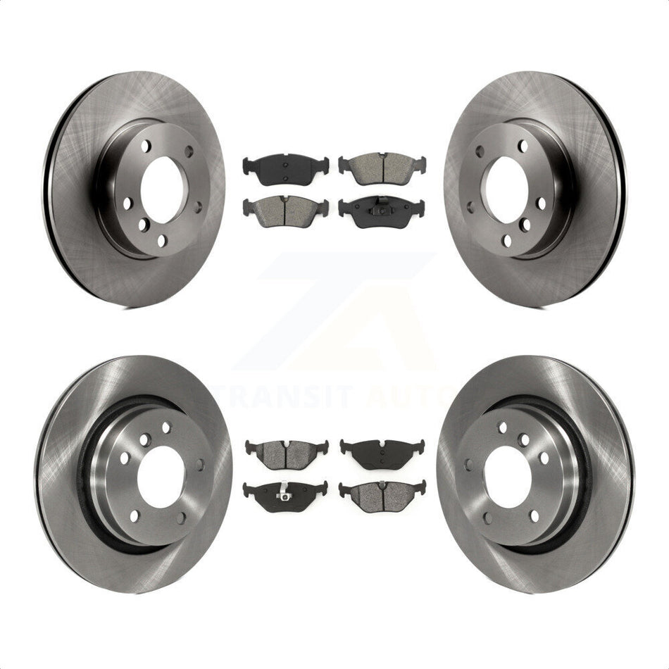 Front Rear Disc Brake Rotors And Semi-Metallic Pads Kit For 1998-1998 BMW 328i 328is With 294mm Diameter Rotor K8S-101107 by Transit Auto