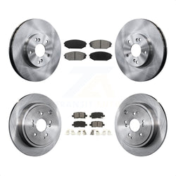 Front Rear Disc Brake Rotors And Semi-Metallic Pads Kit For 2001-2002 Acura MDX K8S-101120