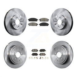 Front Rear Disc Brake Rotors And Semi-Metallic Pads Kit For 2003-2006 Acura MDX K8S-101122