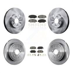 Front Rear Disc Brake Rotors And Semi-Metallic Pads Kit For 2003-2008 Honda Pilot K8S-101123
