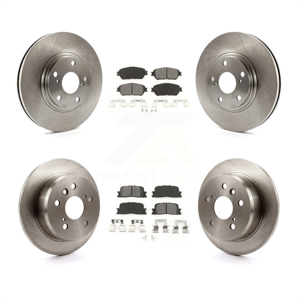 Front Rear Disc Brake Rotors And Semi-Metallic Pads Kit For 2004-2006 Lexus ES330 K8S-101130 by Transit Auto